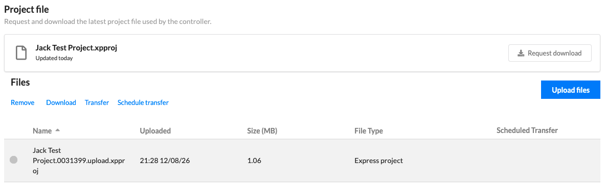 The device Log tab
