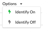 Options menu for an online device