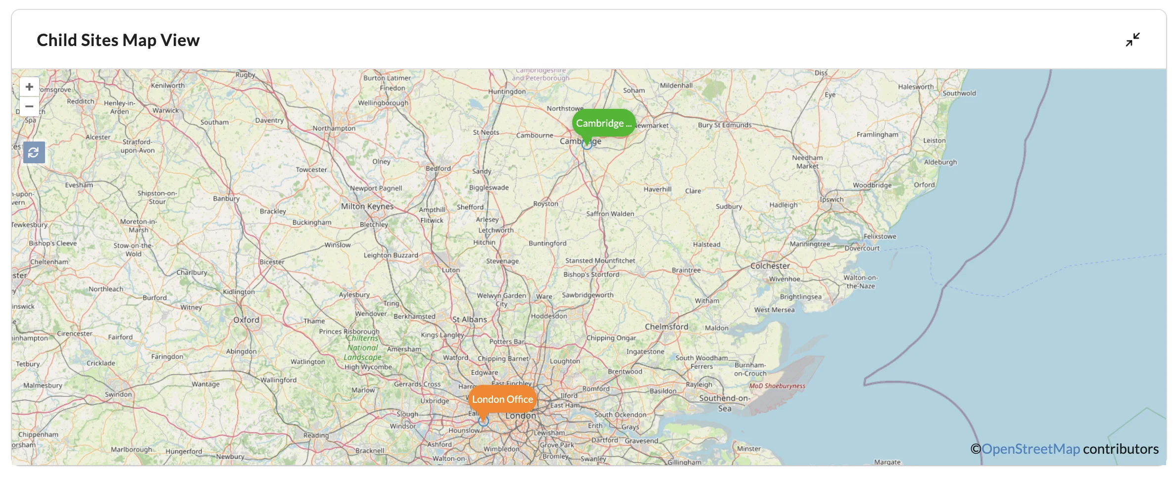 Multi-sites map view