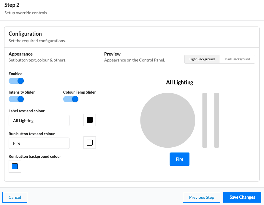 Configuring an override