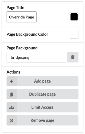 The Control Panel settings pane