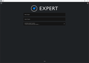 expert sofware start up window